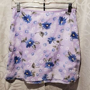 Lavender Eyelet Skirt with Blue Flowers - Exact Change